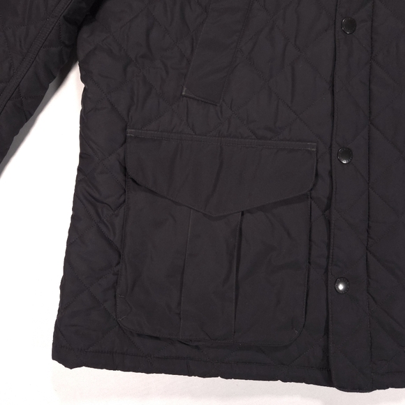 Barbour Devon Quilted Mens Collar Jacket Blouson Coat Black XXL EUC! - Picture 8 of 16